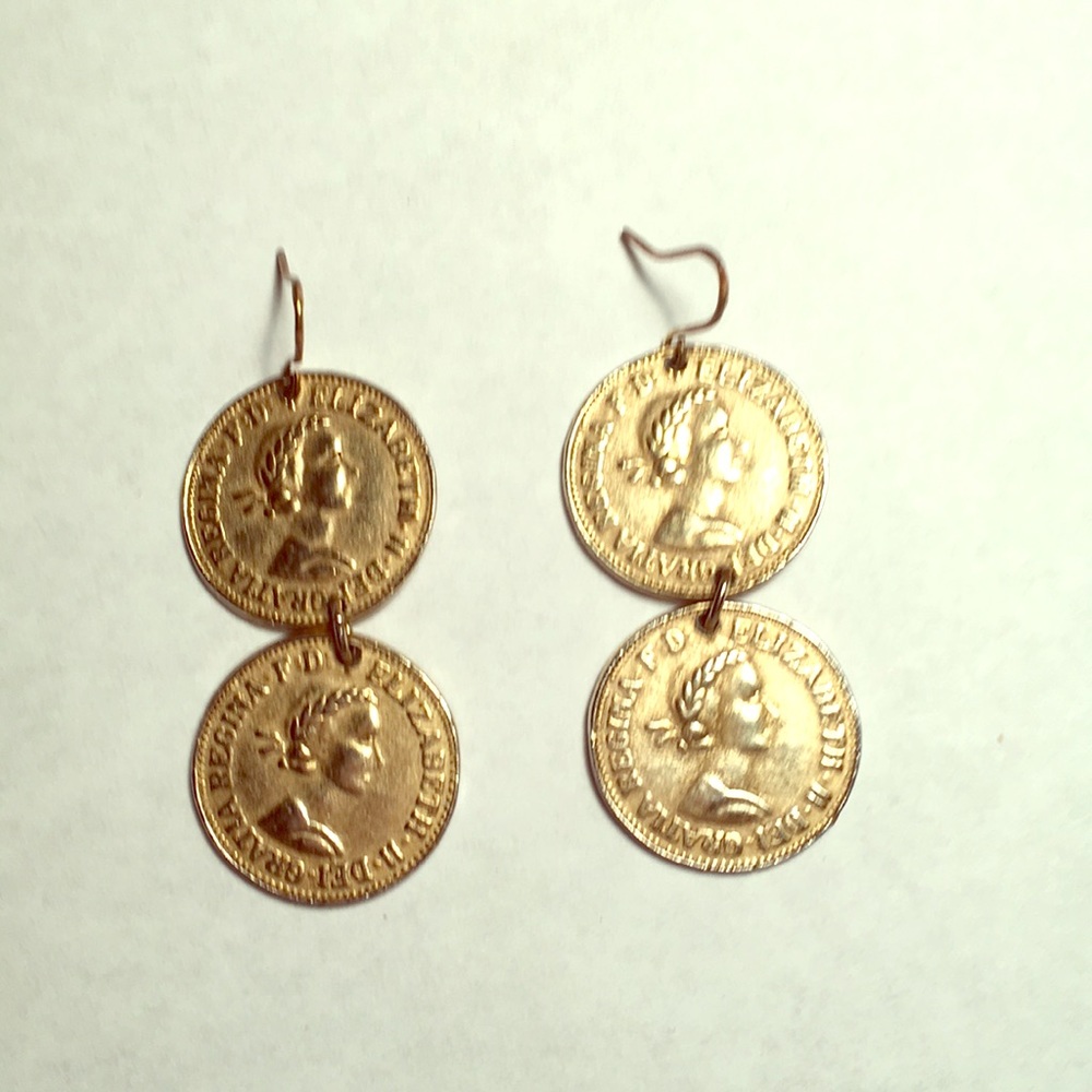 Vintage BoHo Coin Drop Earrings